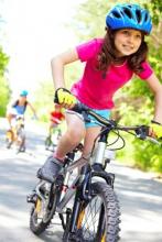 girl on bicycle