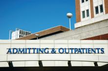 Admitting &amp; Outpatients sign