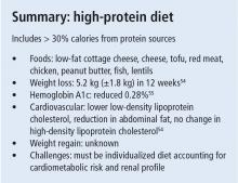 Summary: high-protein diet