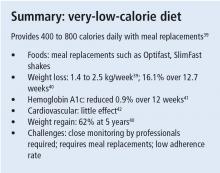 Summary: very-low-calorie diet