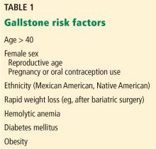 Gallstone risk factors