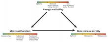 The components of the female athlete triad are linked