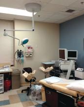 In-office set up needed for hysteroscopy