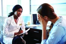 Doctor In Consultation With Depressed Female Patient