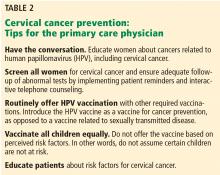 Cervical cancer prevention