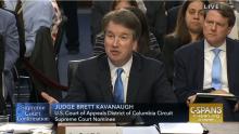 Judge Brett Kavanaugh testifies before the Senate Judiciary Committee on Sept. 5, 2018.