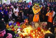 Kobe Bryant memorial at Staples Center on Jan. 26, 2020.