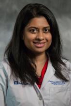 Dr. Shree Menon of the Division of Hospital Medicine, Duke University Health System, Durham, NC