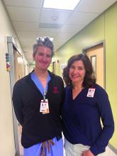 Dr. Stephanie Klein (right) and Dr. Lowell Nicholson see patients once per month at Montezuma Creek Community Health Center.