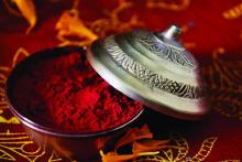 Sindooram, also called kumkum, is a traditional vermilion red or orange-red colored cosmetic powder from the Indian subcontinent, usually worn by married women along the part of their hair.