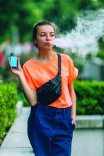 woman vape ecig, vaping device