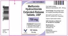 Viona Pharmaceuticals recalled metformin HCl 750-mg extended release tablets with this label, the FDA announced June 11, 2021.