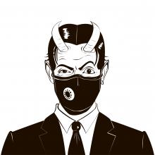 Illustration of a masked devil