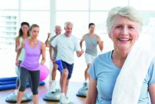 People working out at a gym