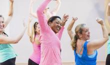 Women in an exercise class