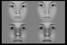 Image of four faces used in a study of change blindness
