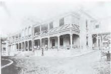 An early façade (1861) of The Queen’s Hospital, as it was known at the time.