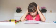 Girl studying