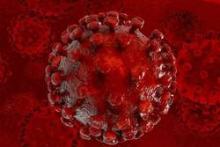 This image is a 3D illustration of the HIV virus.