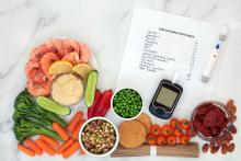 A low gycemic index diet includes fruits, vegetables, and whole grains.