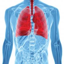 Illustration of an x-ray of lungs