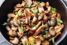 Mushrooms in a skillet