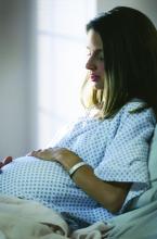 Pregnant woman in hospital