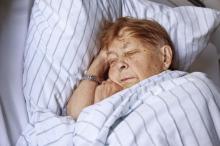 Sleeping elderly woman
