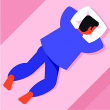 Illustration of a man sleeping