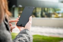 woman using smartphone