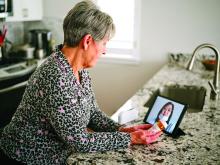 Woman on a Virtual Doctor Visit