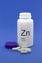 a bottle of zinc minerals is shown.