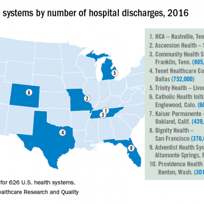 Map Of Ascension Hospitals Hca Is The Country's Highest-Volume Health System | Mdedge Psychiatry