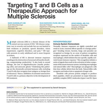 Targeting T And B Cells As A Therapeutic Approach For Multiple Sclerosis Mdedge Neurology