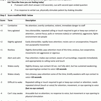 Modified Rass For Identifying Delirium 